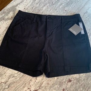 Black Twill Shorts